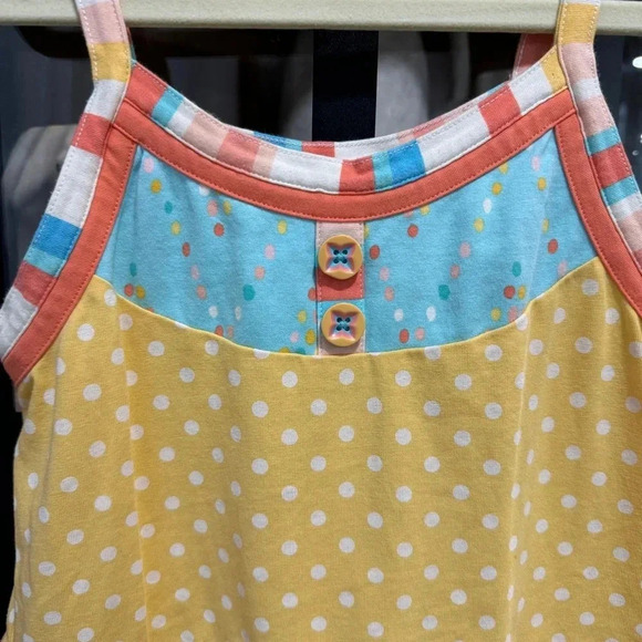 Matilda Jane Dream chasers So Sunny Tank Top girls polka dots toddler patchwork - Picture 5 of 6